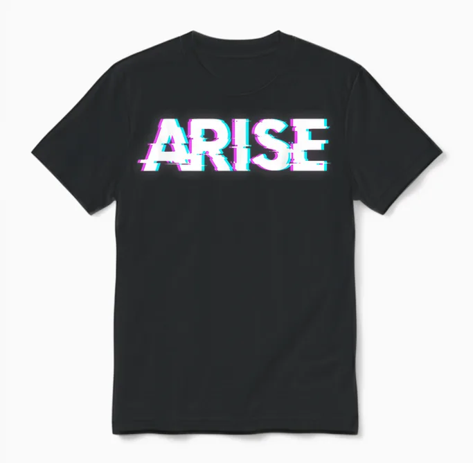 Arise T-Shirt, Black Unisex T-Shirt in Black