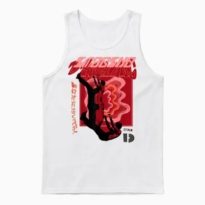 Official Imagine Dragons Exclusive Falling Man Unisex Tank Top - White