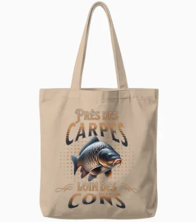 Gift for Carp Fishing Tote Bags - Natural