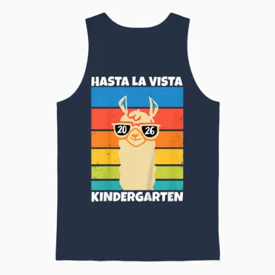 Kinder Kita Abgänger 2026 Hasta La Vista Kindergarten 2026 Kita Ade Unisex Tank Top - Navy