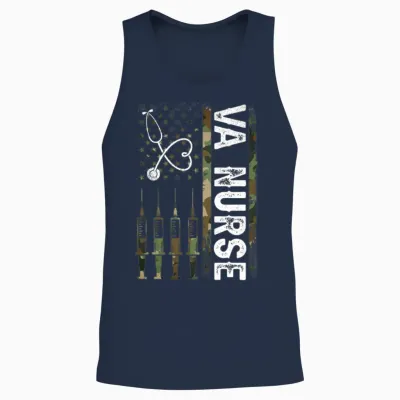 Va Nurse Patriotic Nurse Week 2023 Proud American Unisex Tank Top - Navy