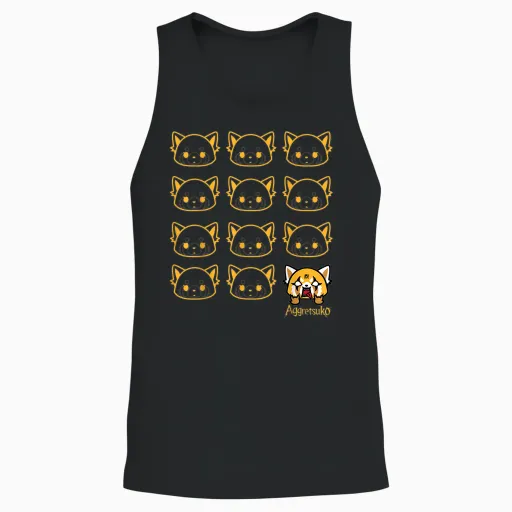 Aggretsuko Real Unisex Tank Top - Black