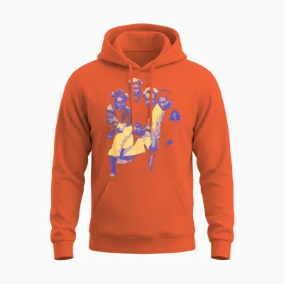 Tv Times Duran Duran Bandporträt, Blau, 1983 Unisex Hoodie - Orange