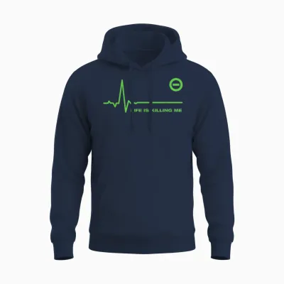 Type O Negative Toxicity Distressed T-Shirt, Black Unisex Hoodie - Navy