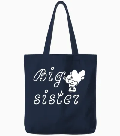 Big Sister Tote Bags - Navy