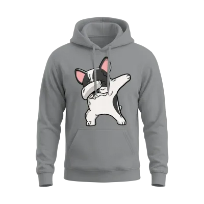 Dab Dog Unisex Hoodie - Sport Grey