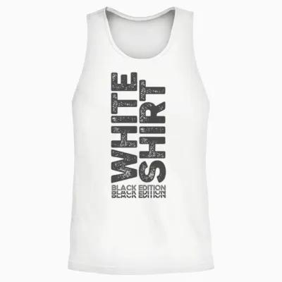 Weißes Shirt Schwarze Edition White Shirt Black Edition Langarmshirt Unisex Tank Top - White