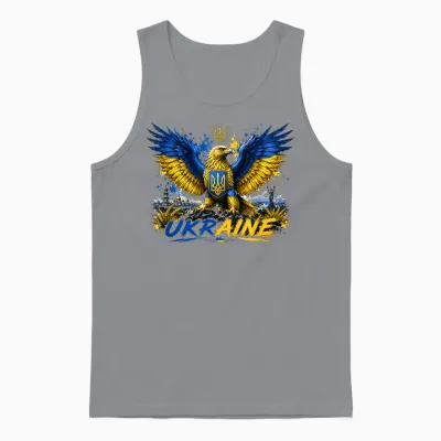 T-Shirt Ukraine Drapeau Carte Graphique Pour Les Amoureux De L'ukraine Unisex Tank Top - Sport Grey