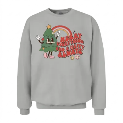 Retro Christmas Unisex Sweatshirt - Ash