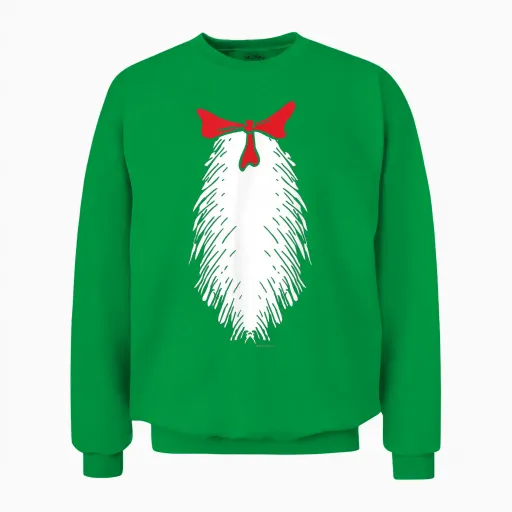Cat in the Hat Belly Halloween Costume Officially Licensed Unisex Sweatshirt - Irish Green