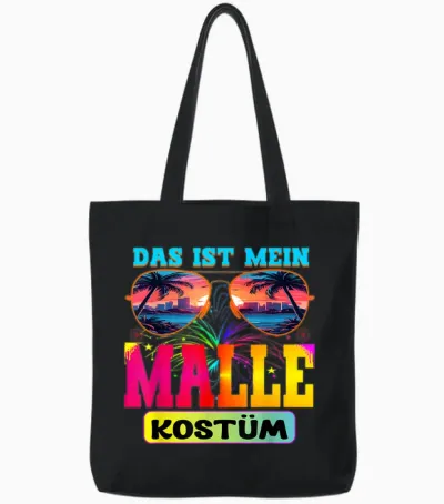 Costume Mallorca Party Malle Party Outfit Malle Accessories Tote Bags - Black