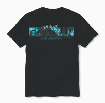Godzilla X Kong Heavy Metal Godzilla City Stomper Unisex T-Shirt - Black