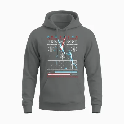 Star Wars Vader Luke Duel Christmas Sweater Graphic Unisex Hoodie - Graphite Heather