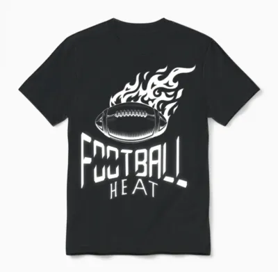 'football Heat' Fire Football Gd Unisex T-Shirt - Black