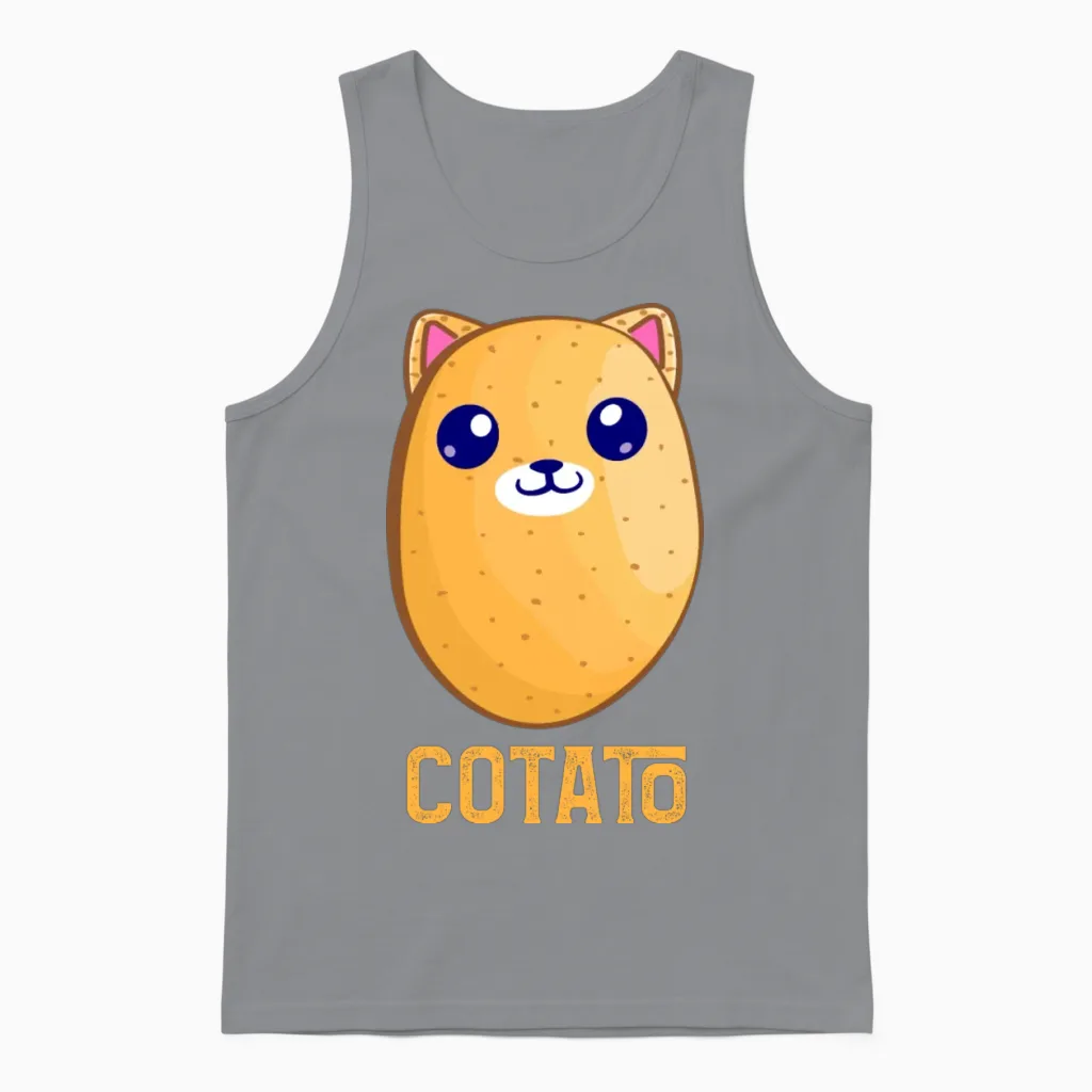 Funny Cotato Unisex Tank Top in Sport Grey