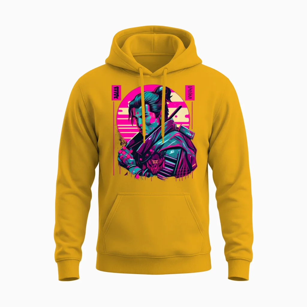 Samouraï Unisex Hoodie in Gold