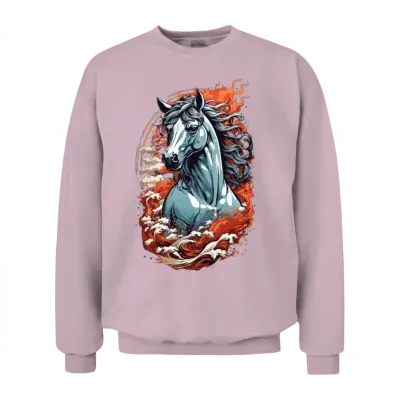 Majestic Horse Unisex Sweatshirt - Light Pink