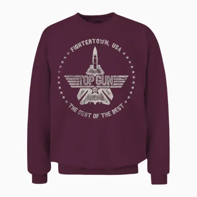 Top Gun Fightertown Usa-Kreis Unisex Sweatshirt - Maroon