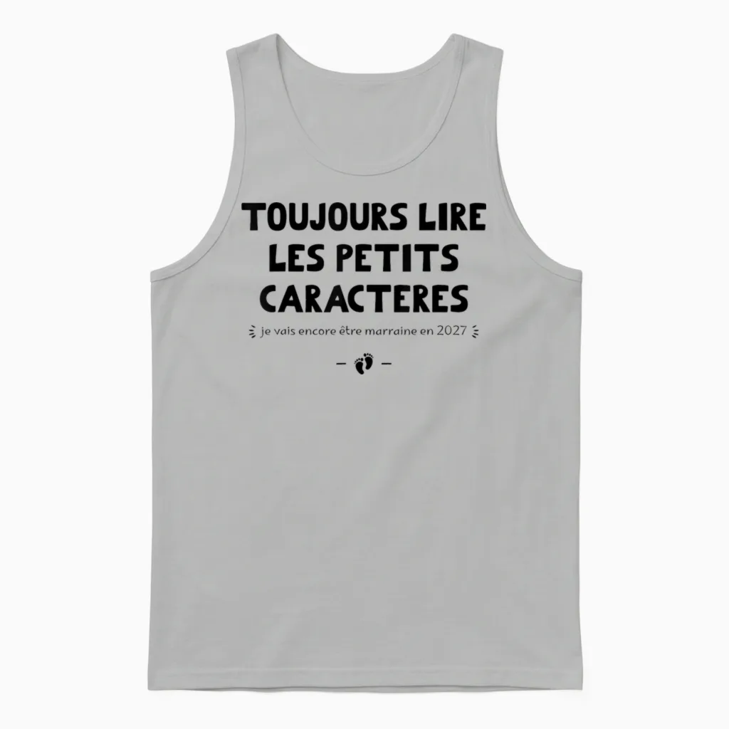 Annonce Marraine 2eme Fois Je Vais Encore être Marraine 2027 Unisex Tank Top in Ash