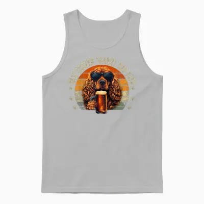 Cocker Spaniel Dad Dog Funny Father's Day Dog Man Unisex Tank Top - Ash