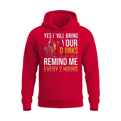 Bartender Funny Bartending Unisex Hoodie - Red