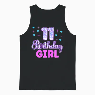 11 Birthday Girl - 11. Geburtstag Mädchen Unisex Tank Top - Black