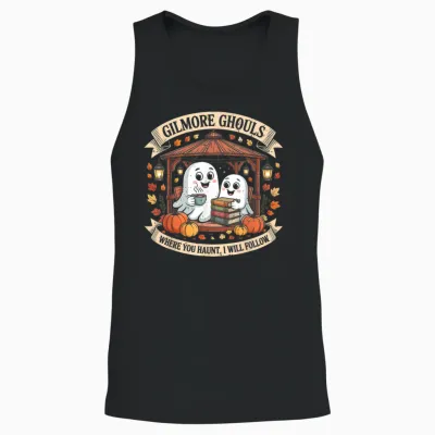 Gilmore Ghouls Where You Haunt I Will Follow Halloween Ghost Unisex Tank Top - Black