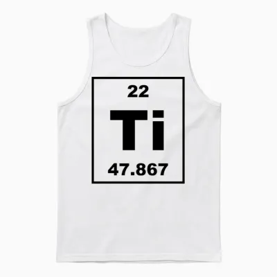 Ti (titanium) - Small Unisex Tank Top - White