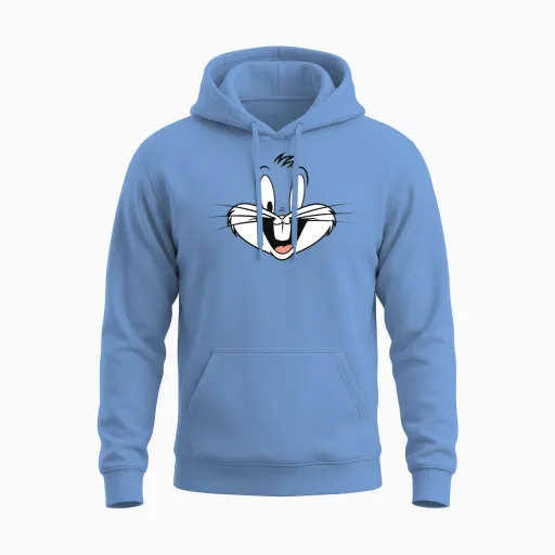 Looney Tunes Bugs Bunny Costume Unisex Hoodie in Carolina Blue