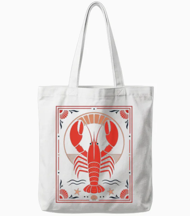 Homard Crustacé Océan Nautique Côtier Vie Marine Tote Bags in White