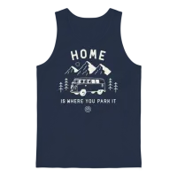 Volkswagen Vw T1 Camper Home Is Where You Park It Unisex Tank Top - Navy – 1