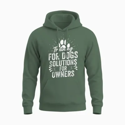 Training for Dogs Solutions for Owners Dog Trainer Unisex Hoodie - Military Green