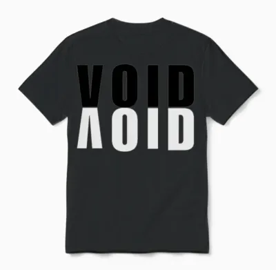 Void Split Bold Typography Unisex T-Shirt - Black
