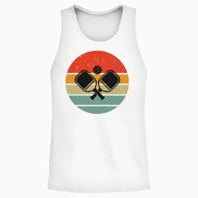 Pickleball Sport Cool Unisex Tank Top - White