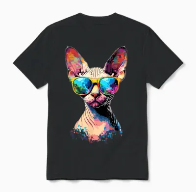 Sphynx Cat Sphynx Cat Canadian Cat Sweet Cats Sphynx T-Shirt, Black, S Unisex T-Shirt - Black