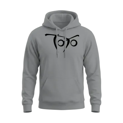 Toto 80s Band Black Logo Unisex Hoodie - Sport Grey