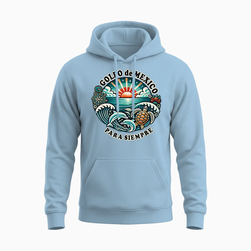 Golfo De México Para Siempre Mantén El Nombre Unisex Hoodie in Light Blue