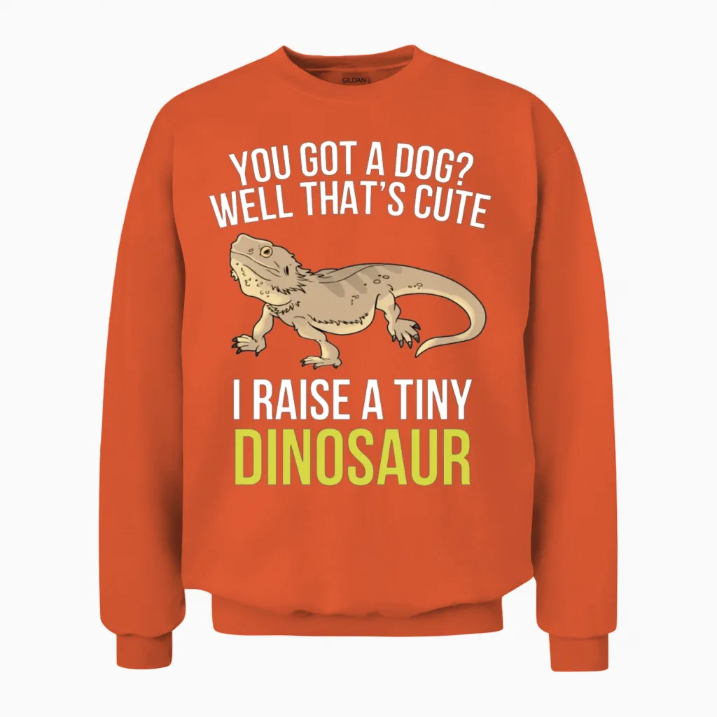 Bearded Dragon Bearded Dragon Lover Unisex Sweatshirt in Orange