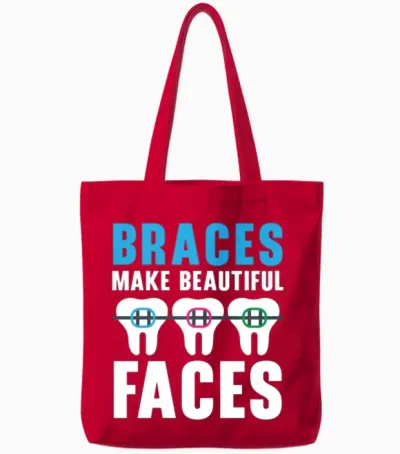 Orthodontic Assistant Job Dental Teeth Dentist Tote Bags - Red