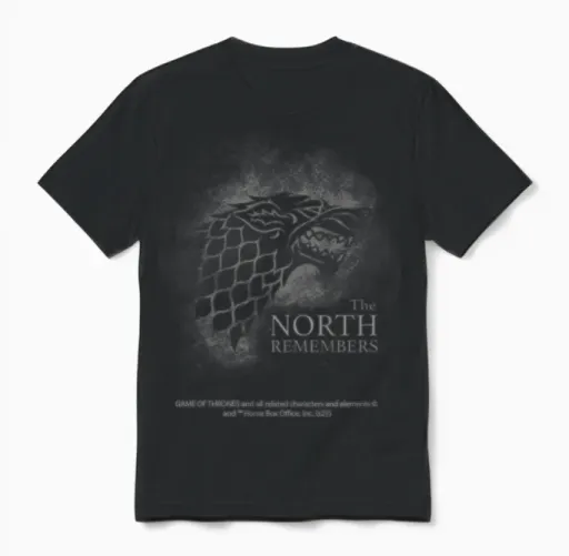 Game of Thrones the North Remembers Quote Unisex T-Shirt in Black