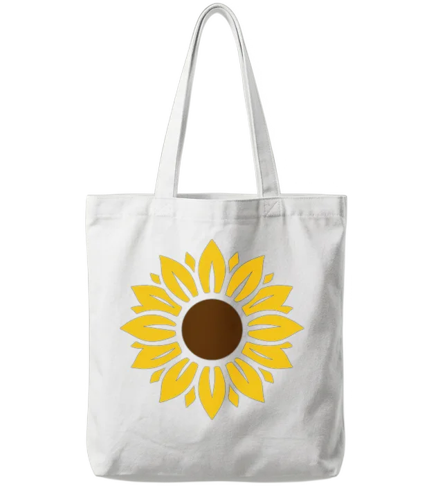 Sunflower Tote Bags - White