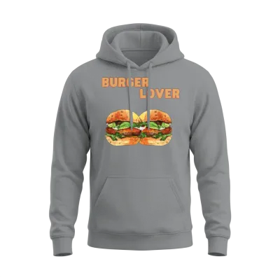 Burger Lover Food Lover Unisex Hoodie - Sport Grey