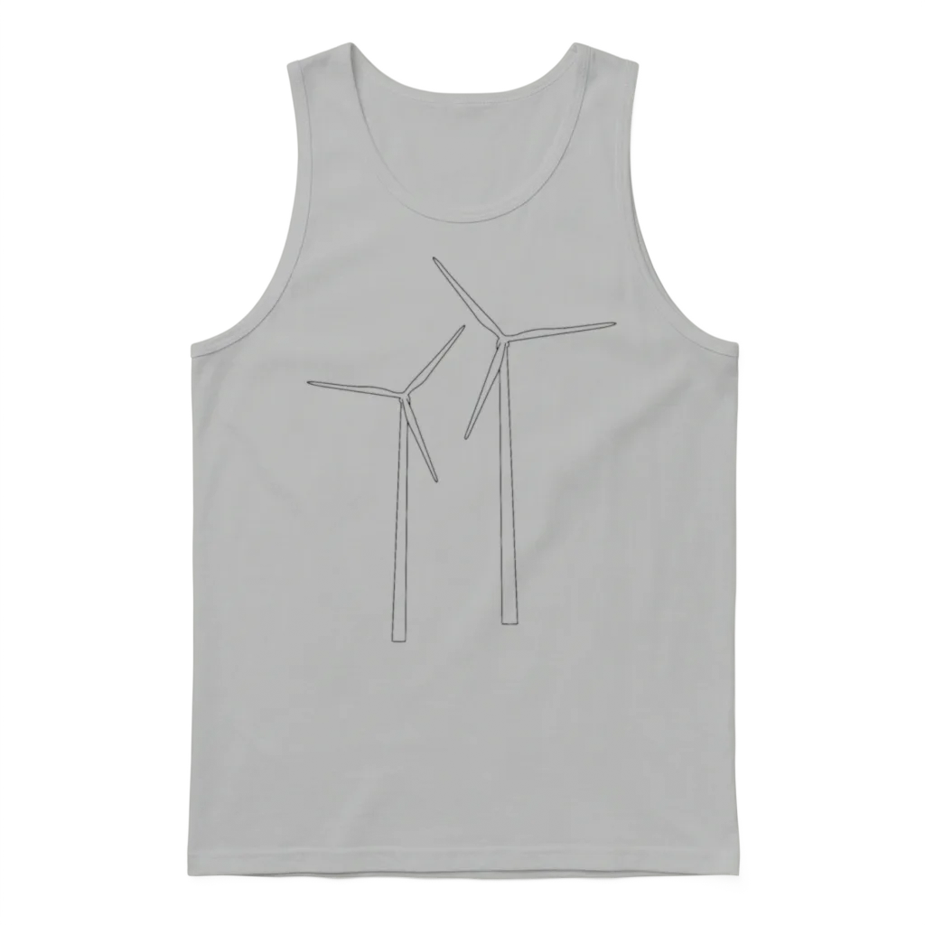 Wind Turbine Unisex Tank Top - Ash