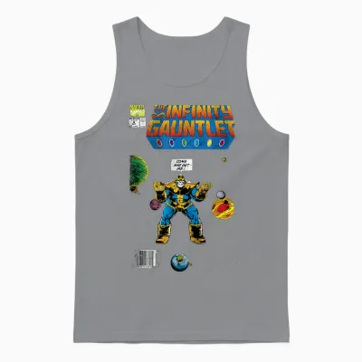 Marvel Thanos Infinity Gauntlet Comic Book T-Shirt, Black, S Unisex Tank Top - Sport Grey