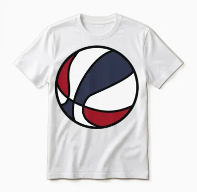 Retro Basketball Illustration Unisex T-Shirt - White