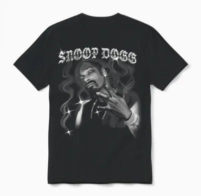 Official Photo Snoop Dogg Airbrush Unisex T-Shirt - Black