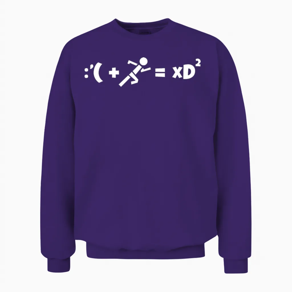Funny Running Formula Unisex Sweatshirt in Purple