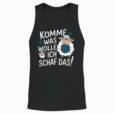 Funny Knit & Crochet Motif - I Sheep the with Wool! T-Shirt, Black, S Unisex Tank Top - Black