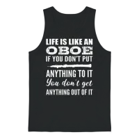 Like an Oboe Concert Goer Gift Unisex Tank Top - Black – 1