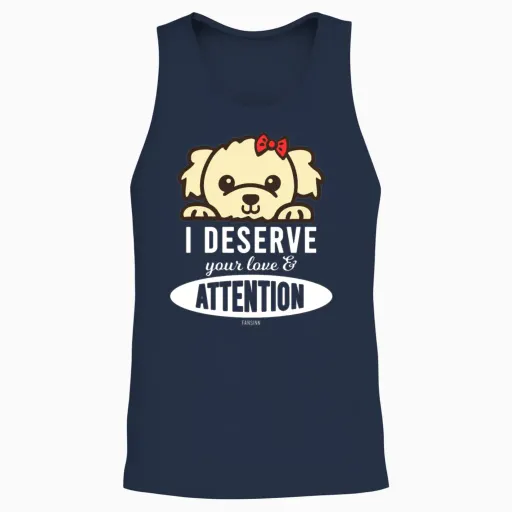 Dog Puppy Unisex Tank Top - Navy